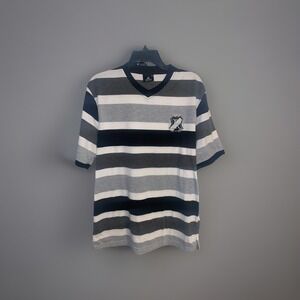 Red Ape Embroidered Logo Striped T Shirt Sz Medium